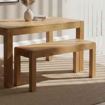 Curve Oak Small Dining Bench