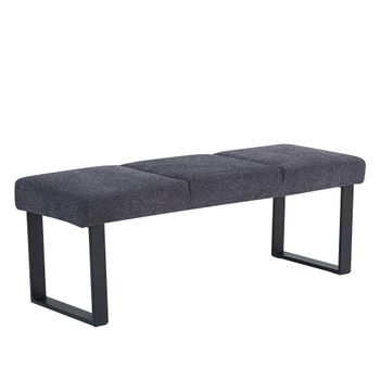 Bronx Dark Grey Fabric Dining Bench