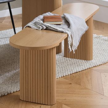 Axel Dining Bench Oak Fluted