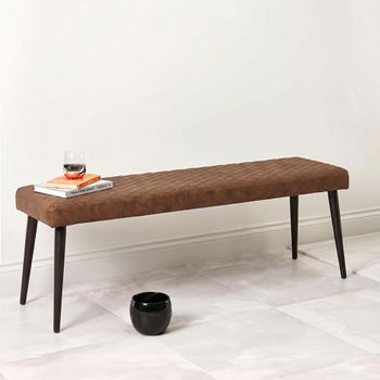 Charlie Brown Faux Leather Dining Bench