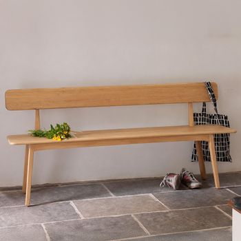 Clearance - Qualita Hudson Oak Dining Bench