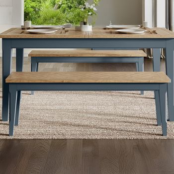 Signature Blue Dining 150cm Bench Lacquered