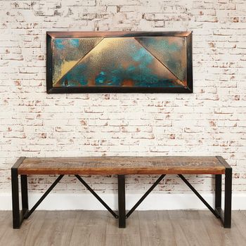 Urban Chic Reclaimed Wood Large Dining Bench