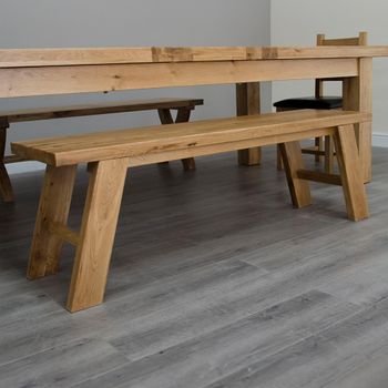 Deluxe Dining Bench Standard Oak