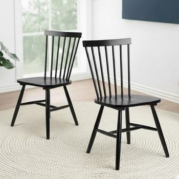 2 x Riano Black Spindle Dining Chair