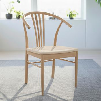 2 x York Oak Curved Back Dining Chair