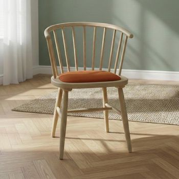2 x Twyford Rust Curved and Pale Oak Dining Chair