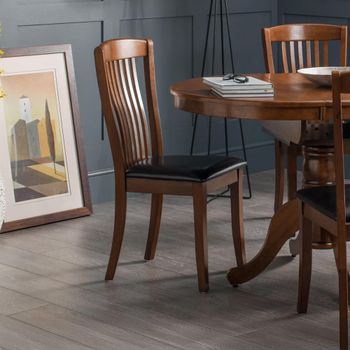 2 x Canterbury Brown Wood Dining Chair