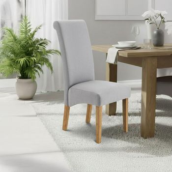 2 x Rio Grey Fabric Dining Chair