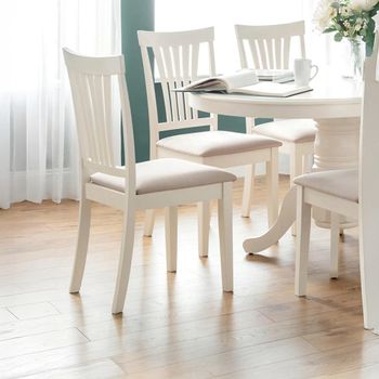 2 x Stanmore Ivory Wood Dining Chair