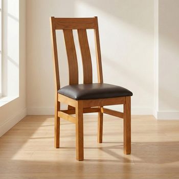 2 x Somer Oak Arizona Slatted Back Dining Chair
