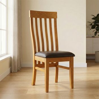 2 x Somer Oak Toulouse Slatted Back Dining Chair