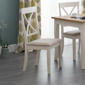 2 x Davenport Grey Cross Back Dining Chair