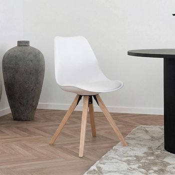 2 x Bergen White Faux Leather Dining Chair