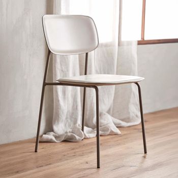 Esa Beige Faux Leather Dining Chair