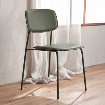 Esa Green Faux Leather Dining Chair