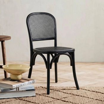 2 x Wicky Black Rattan Dining Chairs