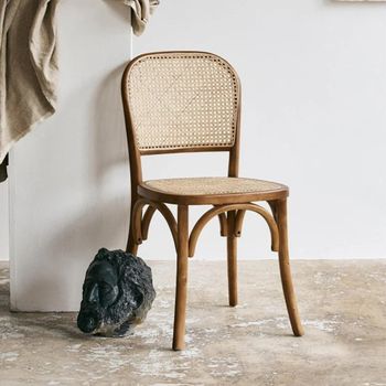 2 x Wicky Brown Rattan Dining Chairs
