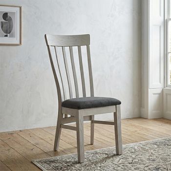 Clearance - 2 x Kilmore Grey Painted Dining Chairs - FSS13264