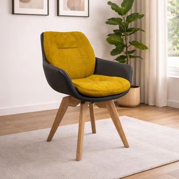 Anna Dining Armchair with Oak Legs - Colours Available