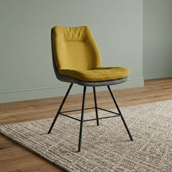 Anna Dining Chair with Anthracite Black Powder Coated Legs - Colours Available