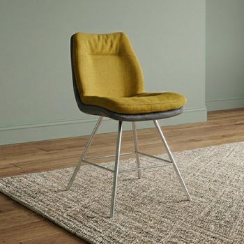 Anna Dining Chair with Stainless Steel Legs - Colours Available