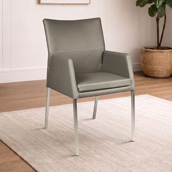 Katy Dining Armchair with Stainless Steel Legs - Colours Available