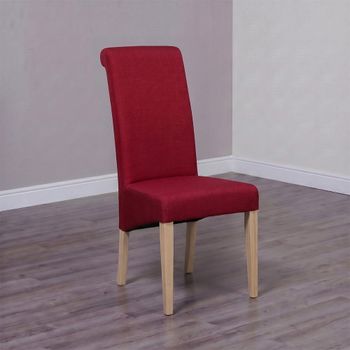 2 x Italia Lipstick Fabric Dining Chair