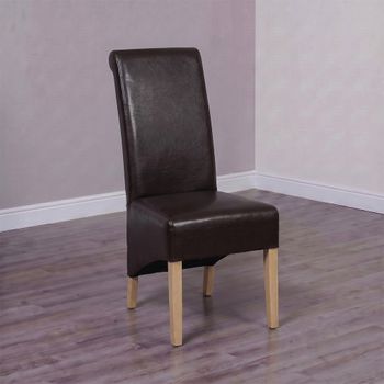 2 x Richmond Brown Bonded Leather Dining Chair