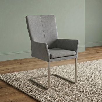 Mario Cantilever Dining Armchair with Stainless Steel Legs - Colours Available