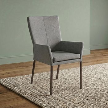 Mario Dining Armchair with Industrial Steel Legs - Colours Available