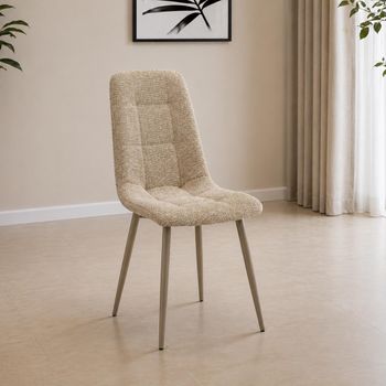 2 x Modena Mocha Fabric Dining Chairs