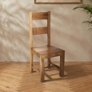 2 x Odisha Solid Mango Wood Dining Chairs