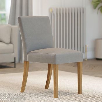 2 x Baylor Stone Fabric Low Back Dining Chair