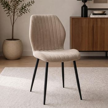 2 x Conway Stone Fabric Dining Chair