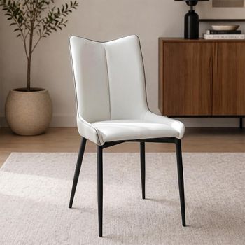 2 x Nardo Grey Faux Leather Dining Chair