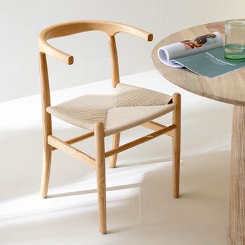 2 x Toon Natural Rope and Beech Wood Curved Back Dining Chair