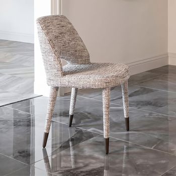2 x Cecilia Natural Fabric Dining Chair