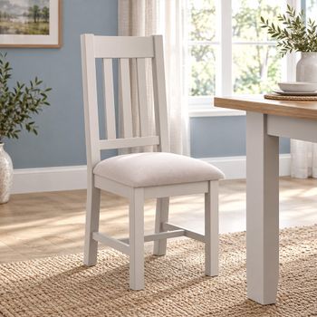 2 x Richmond Grey Slatted Back Dining Chair