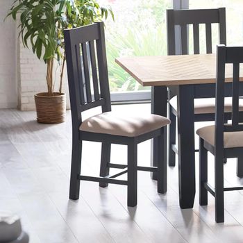 2 x Bordeaux Grey Dining Chair
