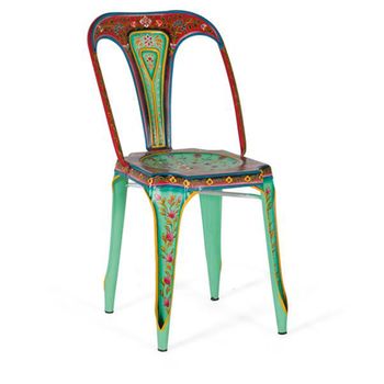 2 x Flint Painted Metal Tolix Style Dining Chair