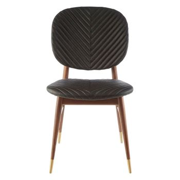 2 x Kenso Black Leather Dining Chair