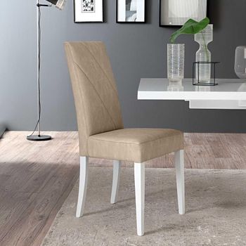 2 x Lisa Beige Faux Leather Dining Chair