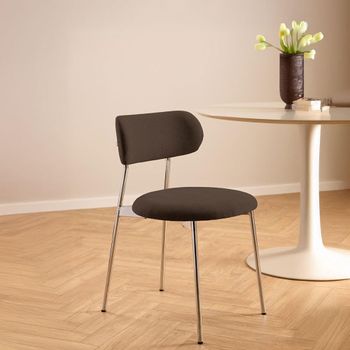 2 x Lyric Brown Fabric Dining Chair