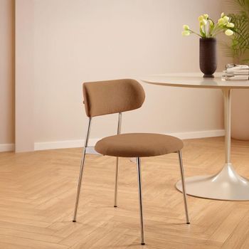 2 x Lyric Terracotta Fabric Dining Chair
