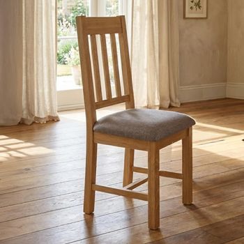 2 x Mallory Slatted Back Oak Dining Chair