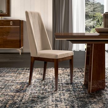 2 x Modern Eva Beige Fabric Dining Chair