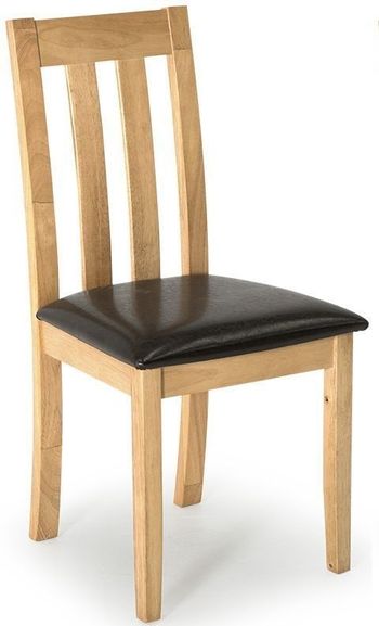 2 x Annecy Natural Wood Dining Chair with Natural Wood Legs