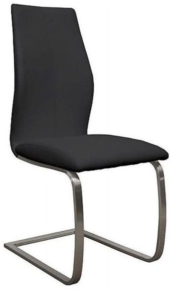 2 x Irma Black Faux Leather Dining Chair