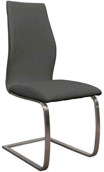 2 x Irma Grey Faux Leather Dining Chair